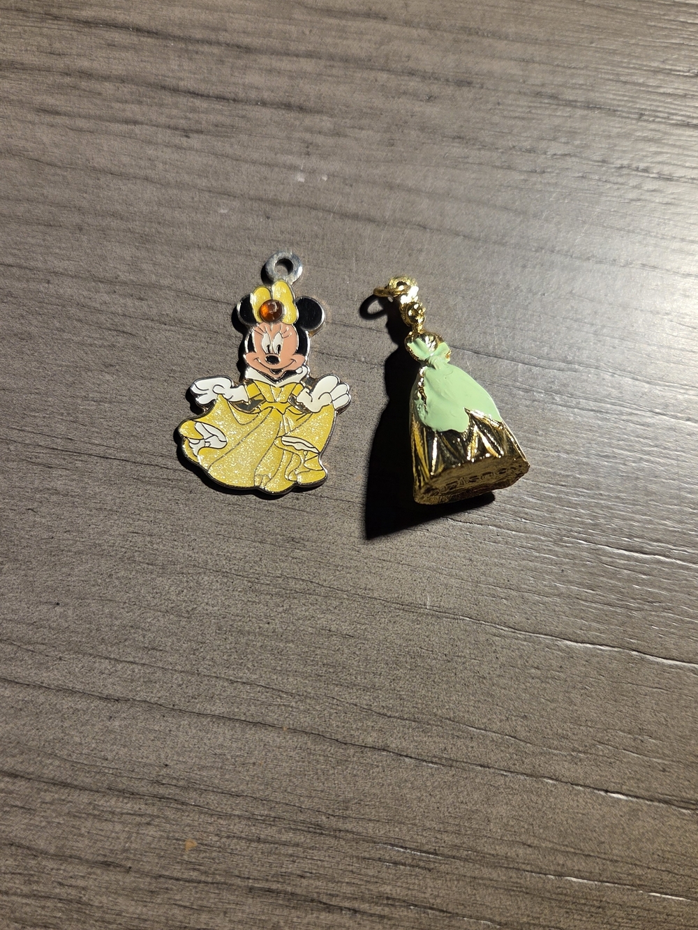 Disney Minnie Mouse In Yellow Dress and Princess Disney Charm